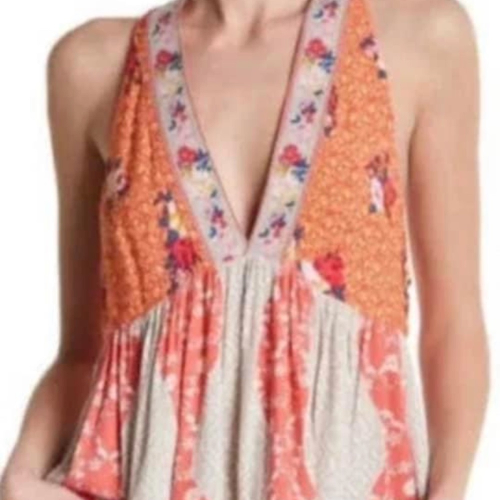 NWT Free People Changing Horizons Tangelo Tank